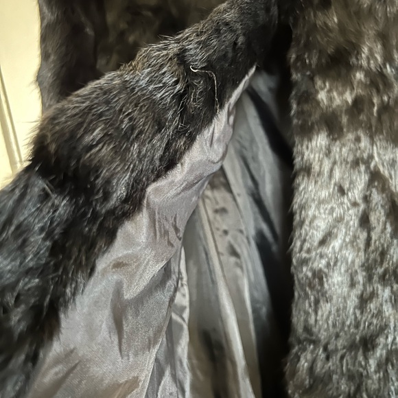 Vintage Rabbit Fur Black Short Women’s Coat - Picture 5 of 7